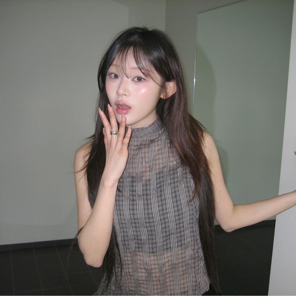 한 부서 디자인 센스 스탠드 칼라 행침 목 나비 매듭 스트랩 질감 센스 주름 체크무늬 민소매 조끼 작은 셔츠 상세 이미지 5