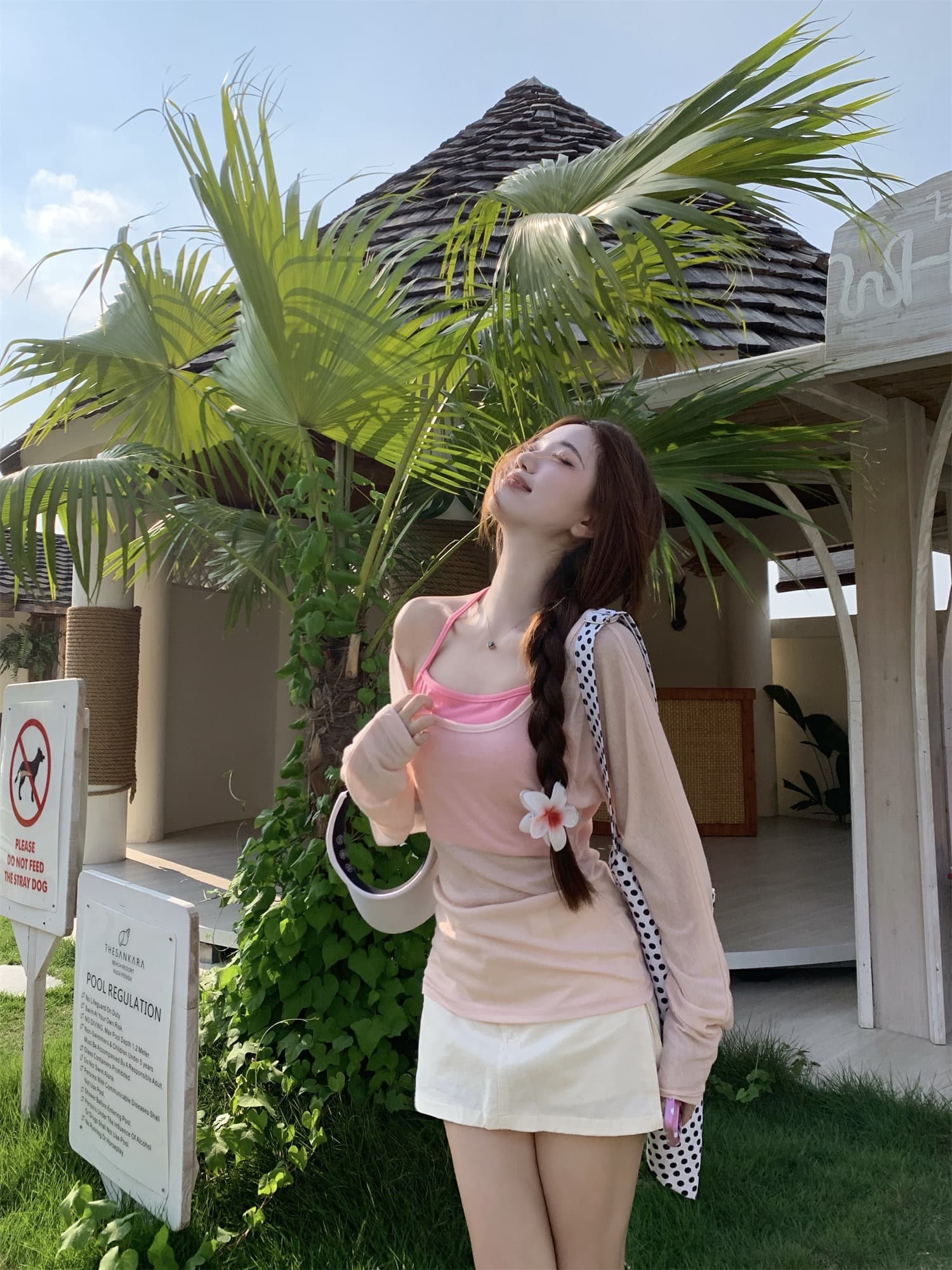 순수한 욕망 바람 마이크로 ~을 통해 얇은 스타일 자외선 차단 긴팔 티셔츠 여성 여름 몸매 가꾸기 허리 수축 슬림해 보이는 블라우스 연령 감소 핑크색 맨위 상세 이미지 21