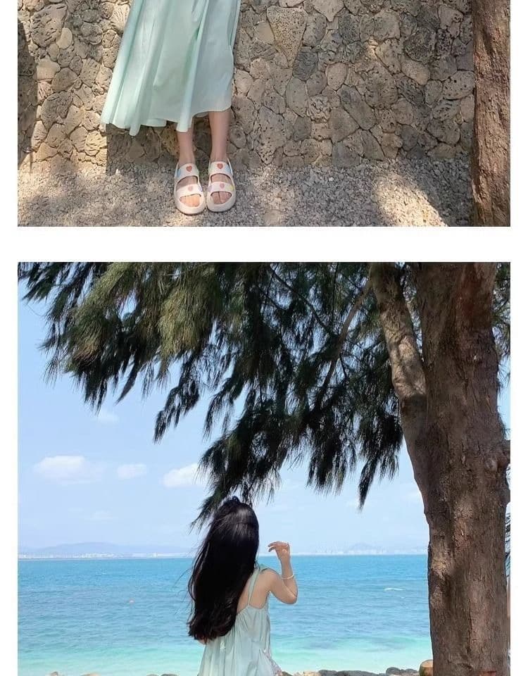 부드러운 바람 슬립 여성 드레스 여름 새로운 고급 센스 달콤함 차가운 센스 품격 다용도 중간 길이 치마 상세 이미지 8