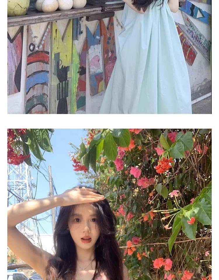 부드러운 바람 슬립 여성 드레스 여름 새로운 고급 센스 달콤함 차가운 센스 품격 다용도 중간 길이 치마 상세 이미지 10