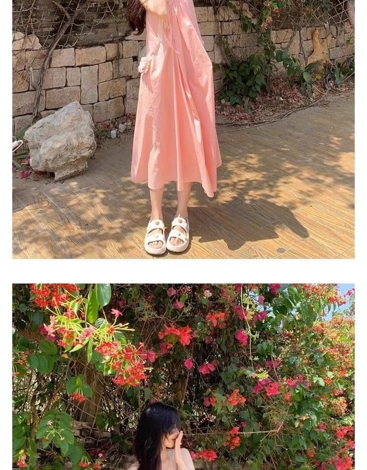 부드러운 바람 슬립 여성 드레스 여름 새로운 고급 센스 달콤함 차가운 센스 품격 다용도 중간 길이 치마 상세 이미지 17