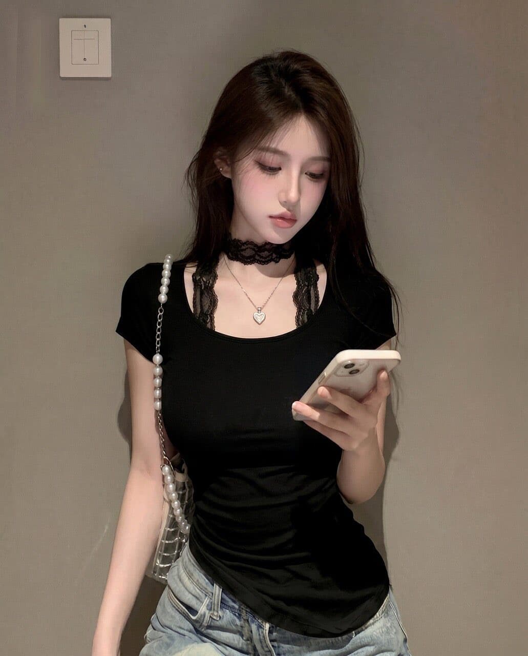 행침 목 레이스 디자인 센스 화이트 반팔 티셔츠 여성 불규칙 핫걸 바람 슬림해 보이는 다용도 레이스업 몸매 가꾸기 맨위 상세 이미지 9