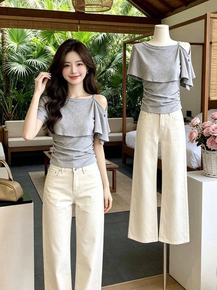 40 면 Chic 고급 센스 26 년 여름 새로운 디자인 센스 작은 대중 품격 캐주얼
