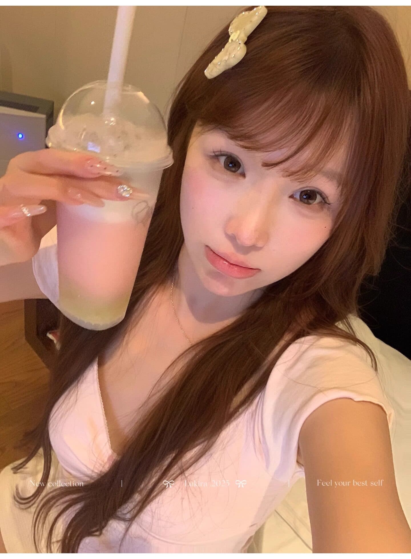 사람들 면 모달 프랑스식 V넥 Feifei 소매 티셔츠 여성 여름 새로운 디자인 센스 몸매 가꾸기 슬림해 보이는 반팔 맨위 상세 이미지 3