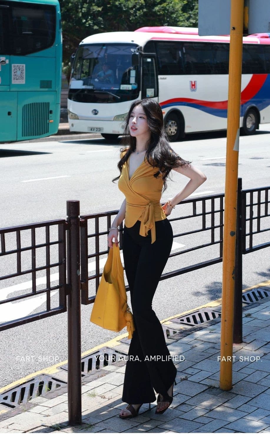 프랑스식 디자인 센스 V넥 스트랩 반팔 여성 여름 새로운 핫걸 몸매 가꾸기 슬림해 보이는 꼬집기 허리 섹시함 다용도 맨위 상세 이미지 17