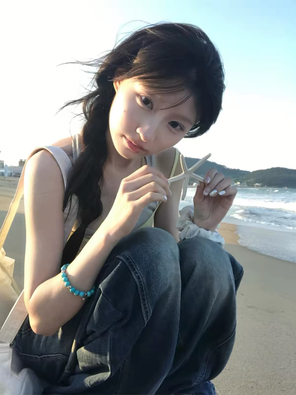 광저우 원단 슬립 황색 페이크 레이어드 조끼 여성 여름 몸매 가꾸기 슬림해 보이는 캐주얼 맨위 상세 이미지 3