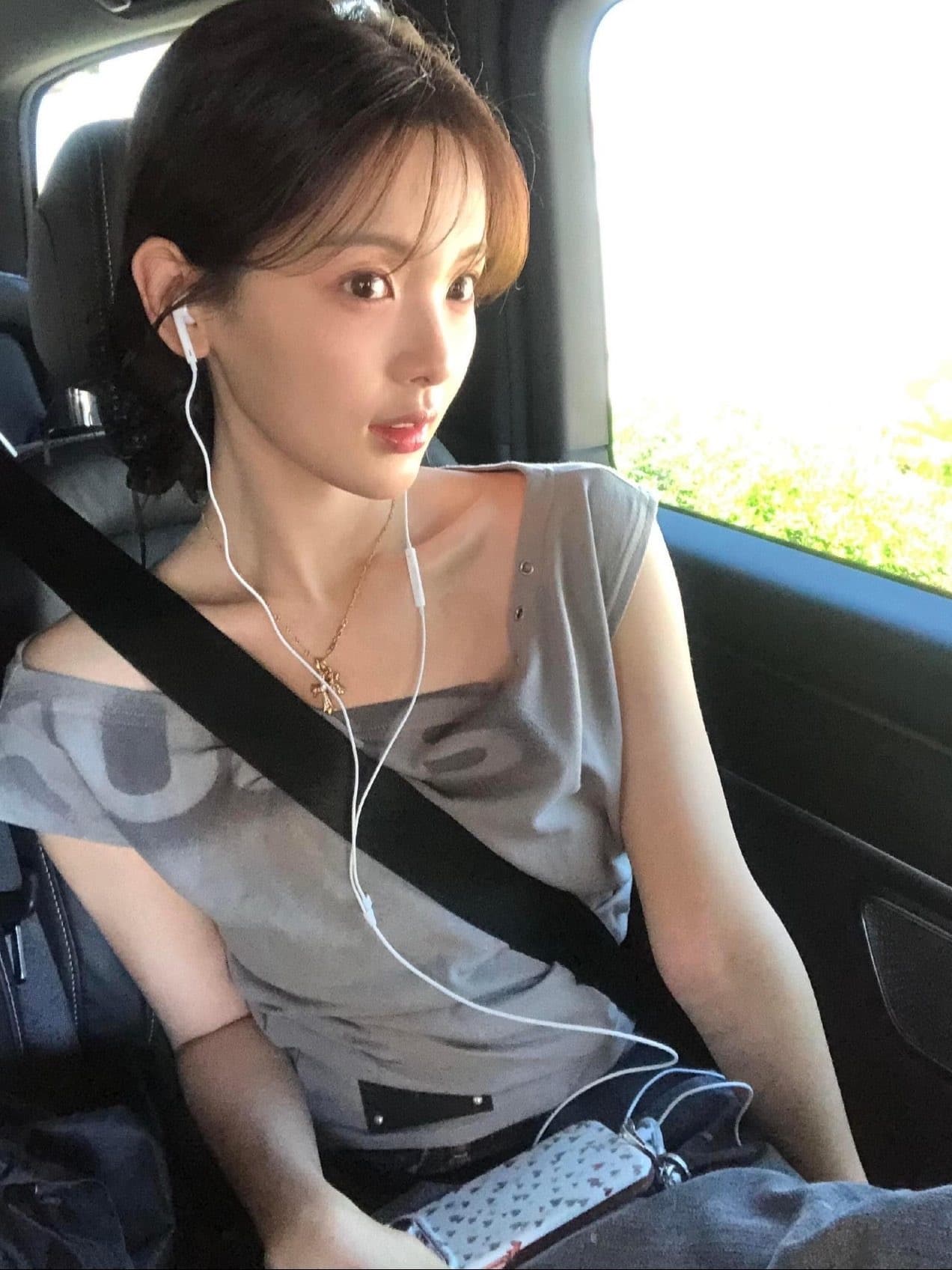 양모 오프숄더 프린트 홀치기 염색 작은 대중 허리 수축 반팔 티셔츠 여성 여름 새로운 핫걸 쇼트 스타일 슬림해 보이는 맨위 상세 이미지 5