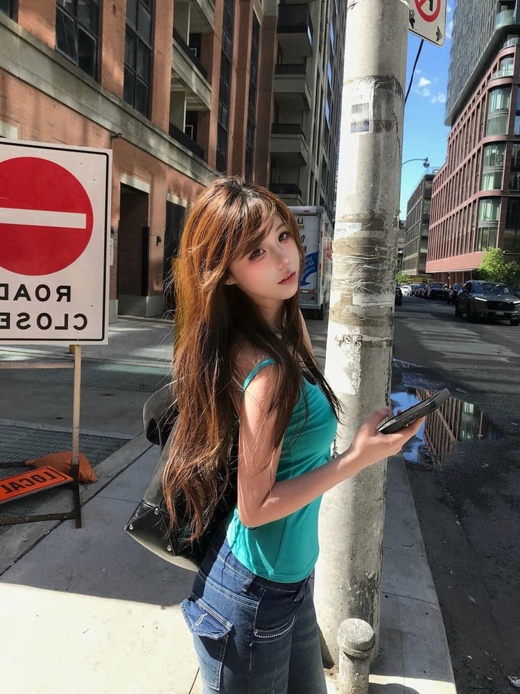 40 순면 한 부서 박하 녹색 페이크 레이어드 민소매 캐미솔 여름 몸매 가꾸기 슬림해 보이는 다용도 느긋한 맨위 이미지 2