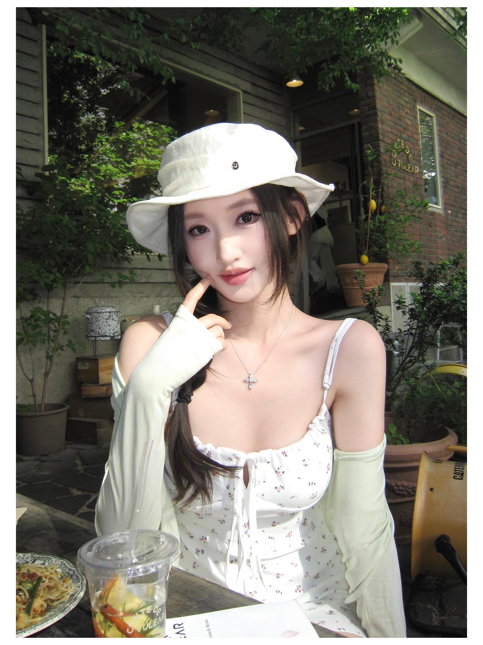 unoone 사랑 悸动 소녀 센스 꽃무늬 슬립 드레스 여름 광장 칼라 레이스업 허리 수축 슬림해 보이는 미니 스커트 여성 상세 이미지 14