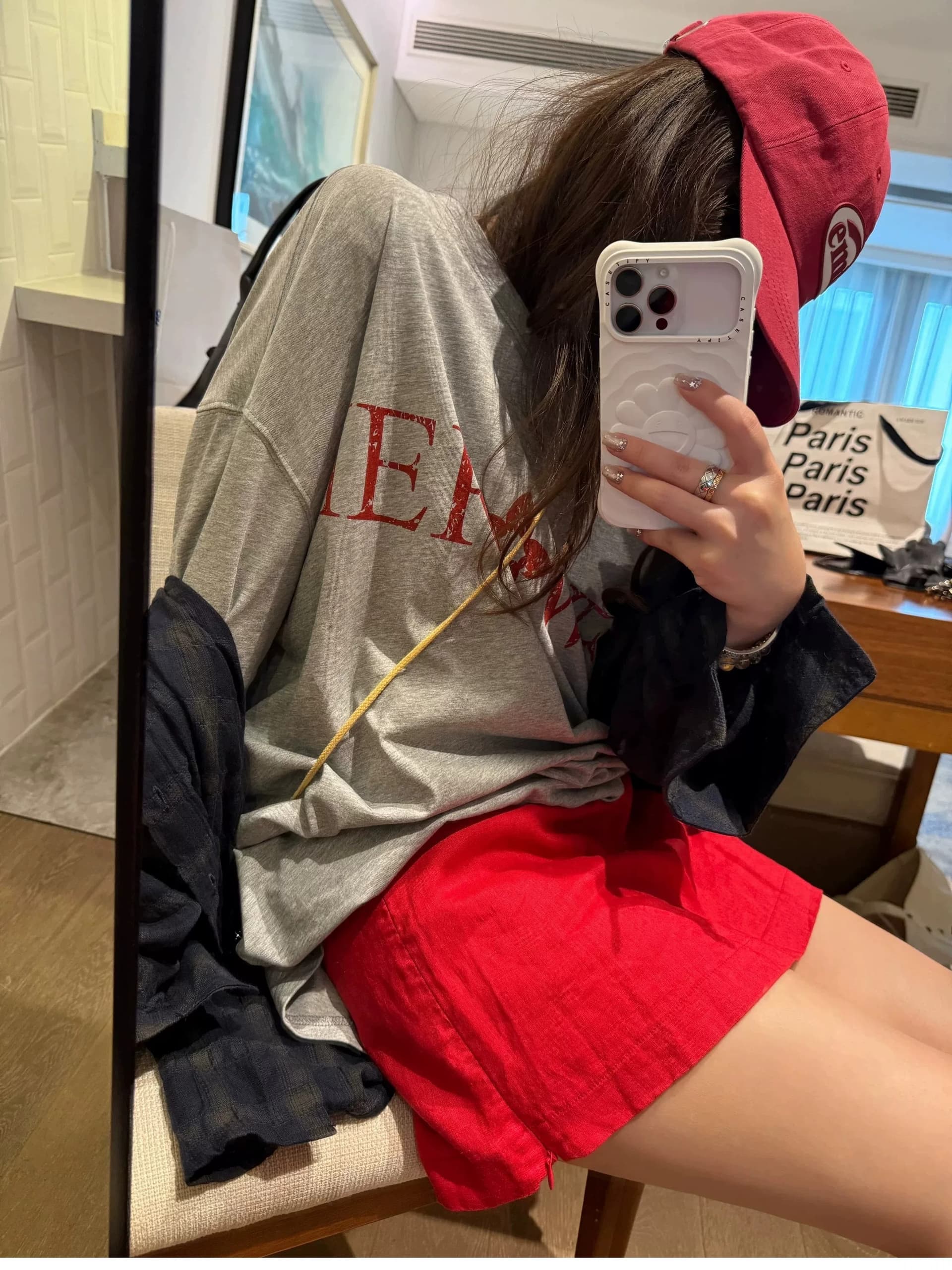 측면 트임 단색 미니 스커트 여성 여름 새로운 슈퍼 잘 생긴 반신 스커트 하이웨이스트 슬림해 보이는 노출 방지 한 마디 치마 상세 이미지 18