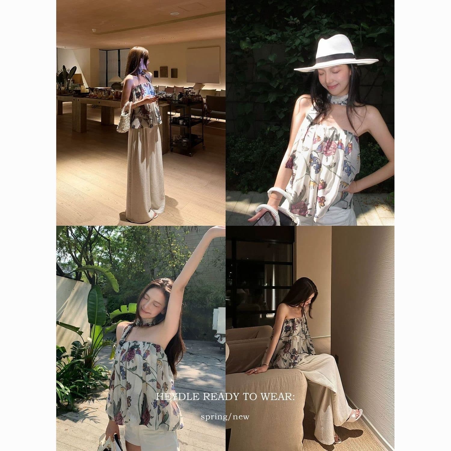 2026 새로운 프린트 작은 셔츠 도루 센스 가벼움 섹시함 오프숄더 리본 튜브탑 맨위 상세 이미지 2