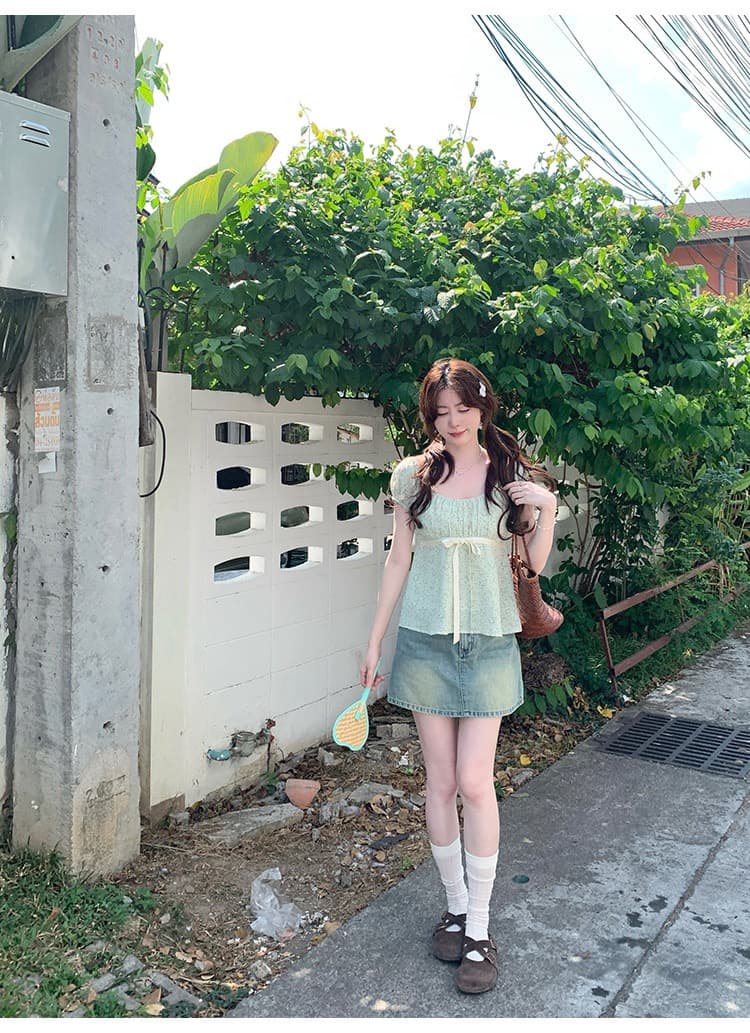 봄 야생화 계곡 대 라운드 넥 자이언트 잘 생긴 반팔 t 여름 새로운 아름다운 꽃무늬 맨위 상세 이미지 2