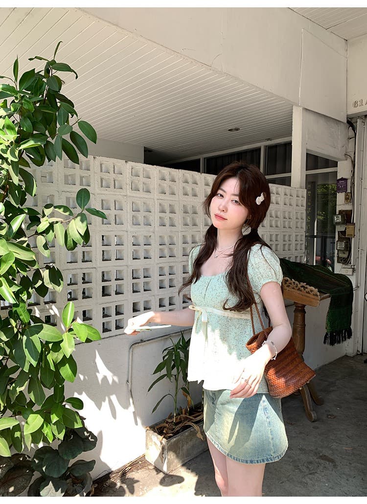 봄 야생화 계곡 대 라운드 넥 자이언트 잘 생긴 반팔 t 여름 새로운 아름다운 꽃무늬 맨위 상세 이미지 20