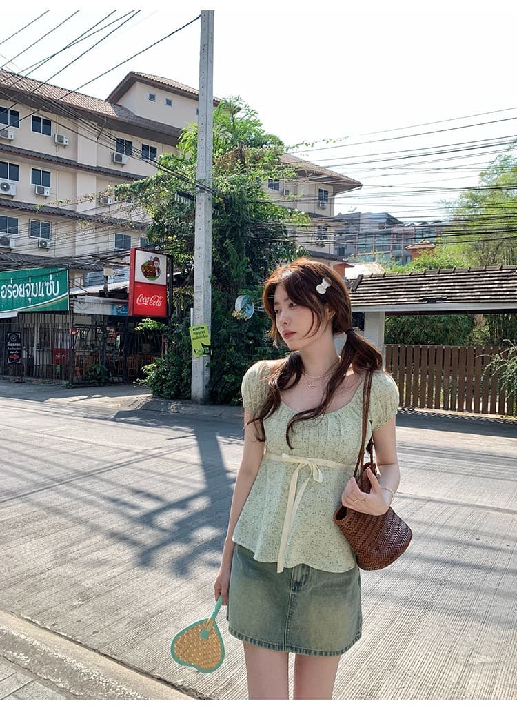 봄 야생화 계곡 대 라운드 넥 자이언트 잘 생긴 반팔 t 여름 새로운 아름다운 꽃무늬 맨위 상세 이미지 27