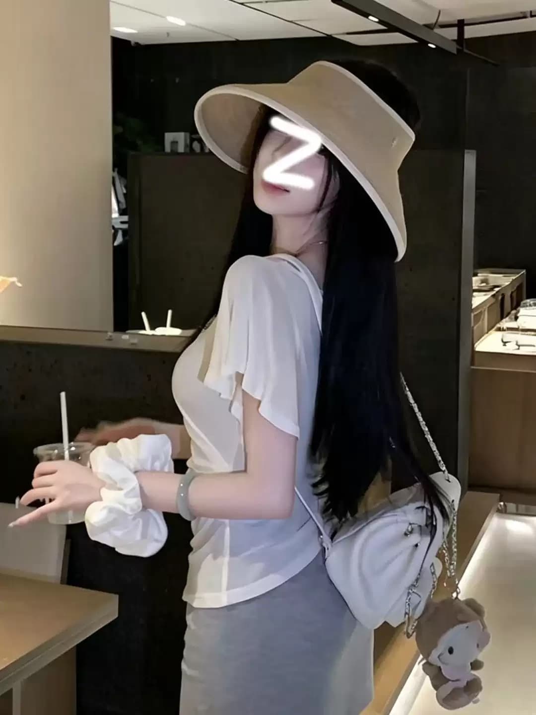 2026 한 부서 순수한 욕망 바람 V넥 레이스 십자가 반팔 티셔츠 여성 여름 새로운 핫걸 몸매 가꾸기 허리 수축 맨위 상세 이미지 7