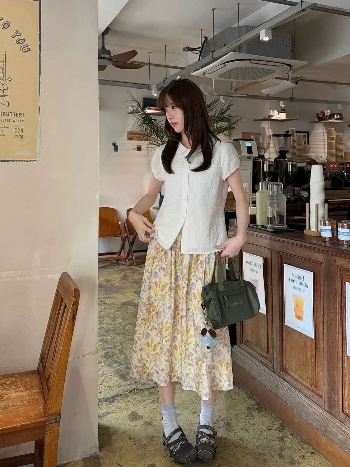 정가 순면 장기 Pleat 레이스 베이비 칼라 고급 작은 셔츠 여성 여름 시안 반팔 셔츠 맨위 이미지 4