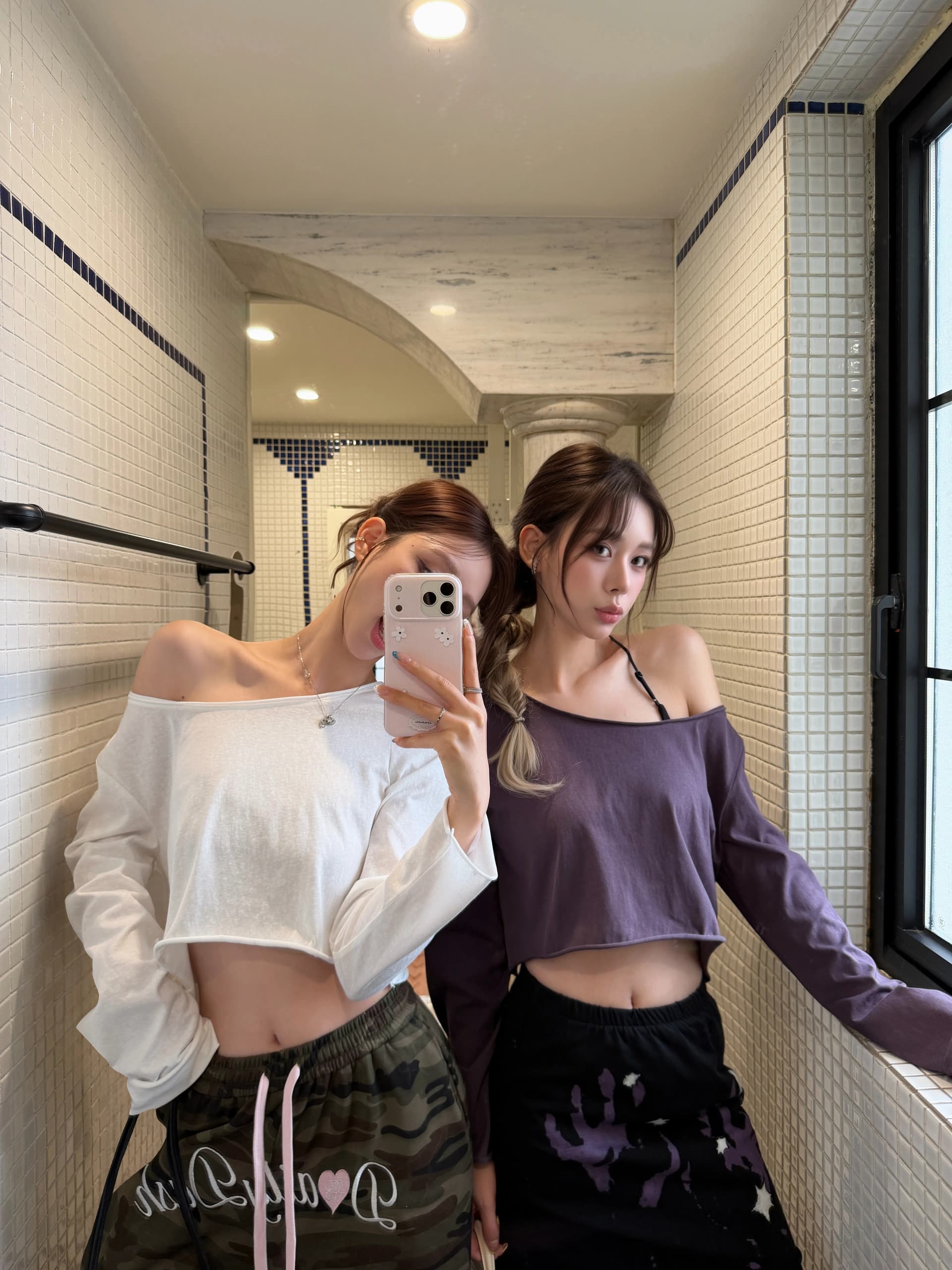 40 사람들 면 도루 센스 잘 있 핏 스타일 긴팔 자외선 차단 티셔츠 여성 여름 외부 가져 가라. 오프숄더 맨위