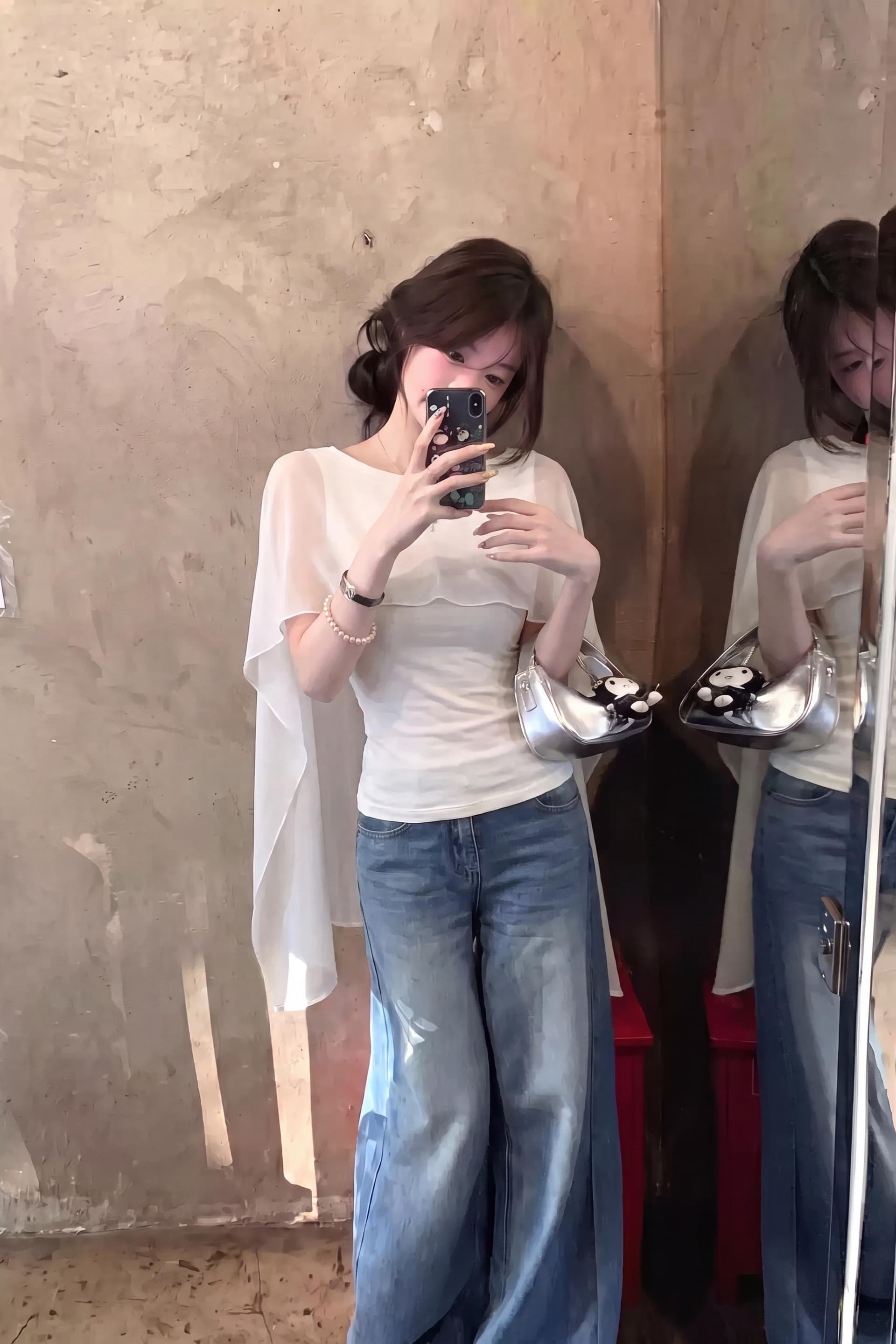 레오파드 무늬 숄 민소매 티셔츠 여성 여름 프랑스식 허리 수축 몸매 가꾸기 슬림해 보이는 디자인 센스 순수한 욕망 페이크 레이어드 쇼트 스타일 맨위 상세 이미지 9