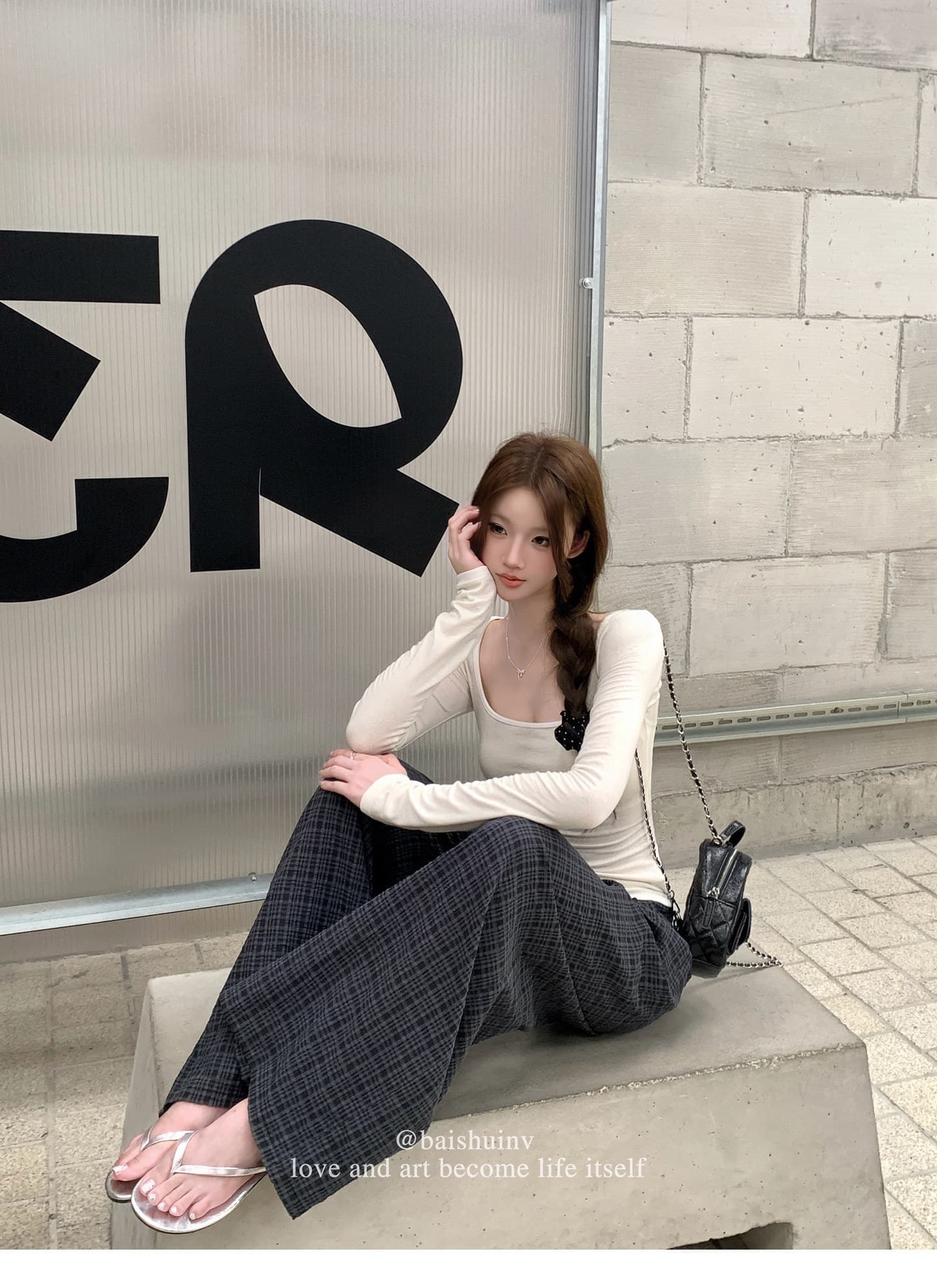 깊은 u 칼라 긴팔 티셔츠 여성 여름과 가을 얇은 스타일 한 부서 부드러운 허리 수축 핫걸 슬림해 보이는 다용도 작은 대중 스트라이프 맨위 상세 이미지 41