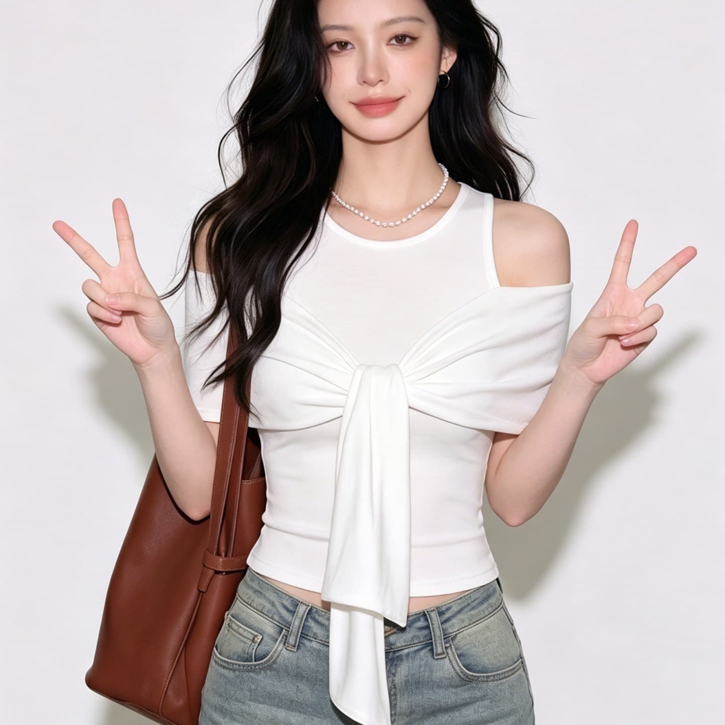 240 그램 사람들 면 패치워크 숄 페이크 레이어드 라운드 넥 민소매 티셔츠 여성 디자인 센스 몸매 가꾸기 쇼트 스타일 화이트 맨위 이미지 5