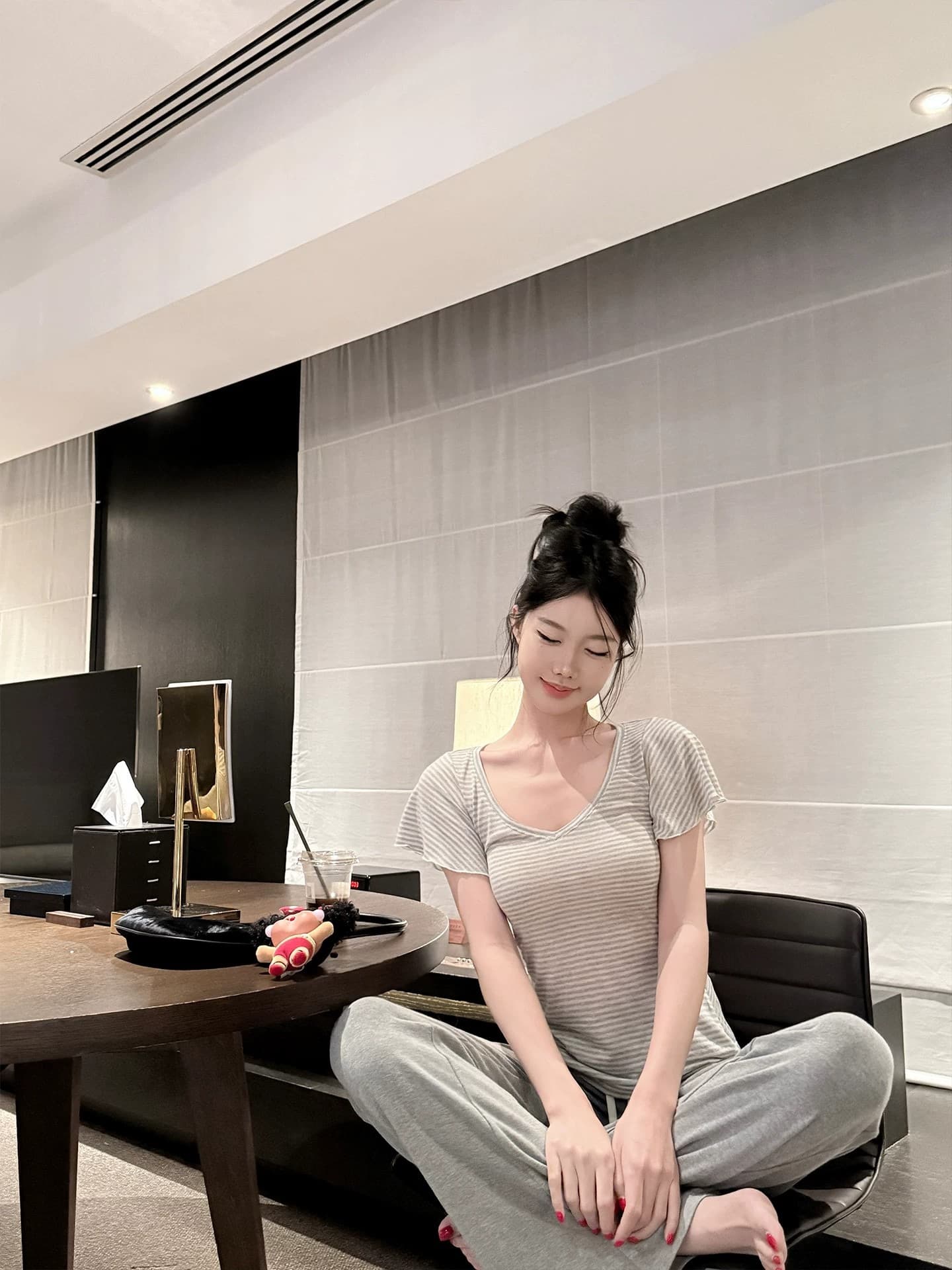 주간 실크 리브 원단 도루 피하다. 접근 원본 종류 새로운 허리 수축 슬림해 보이는 몸매 가꾸기 다용도 맨위 트렌디 이미지 4