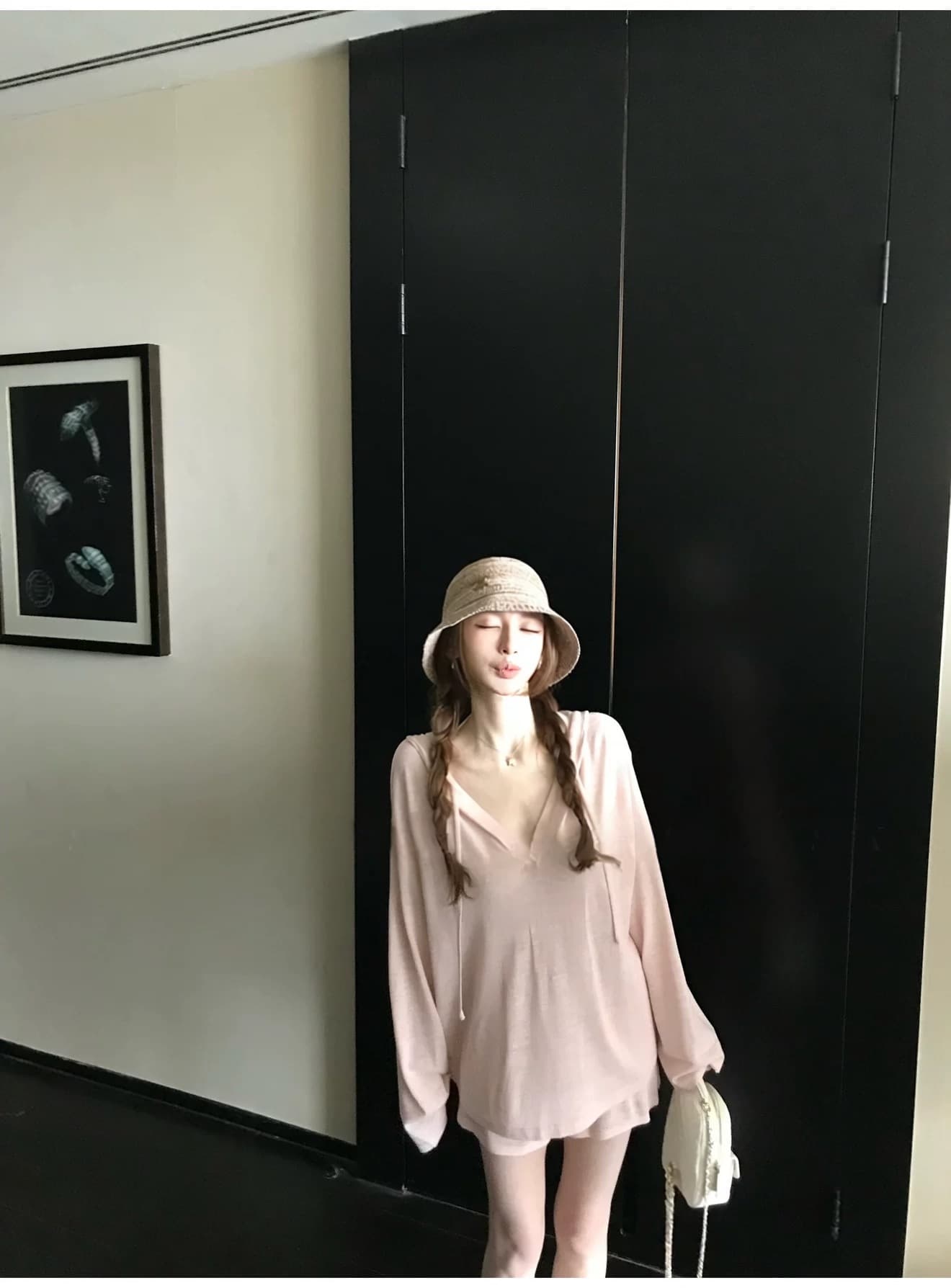게으른 빛 산소 캐주얼 스포츠 슈트 여성 봄 여름 투피스 세트 반바지 후드티 루즈핏 가정 외출용 러닝 서비스 상세 이미지 9