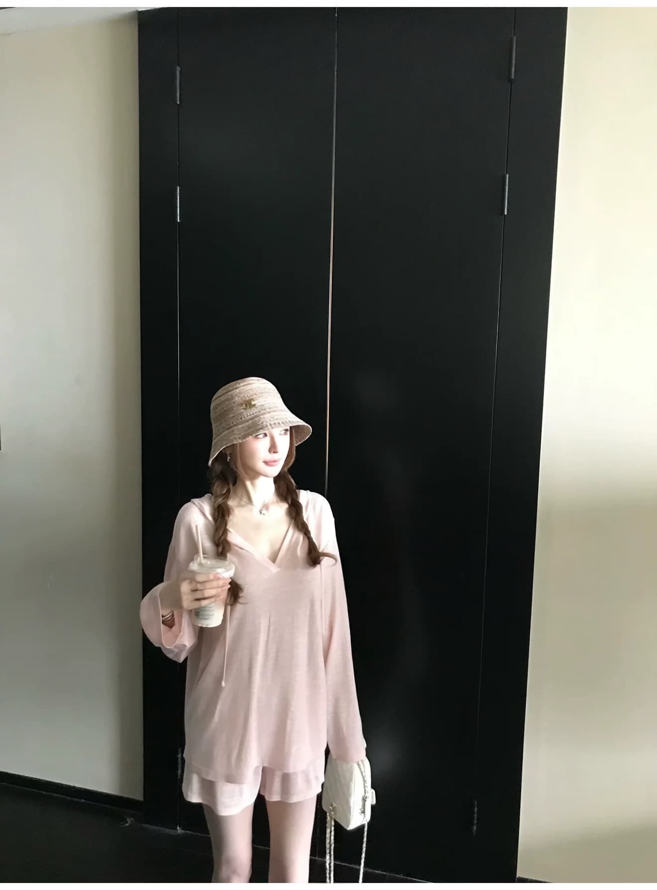 게으른 빛 산소 캐주얼 스포츠 슈트 여성 봄 여름 투피스 세트 반바지 후드티 루즈핏 가정 외출용 러닝 서비스 상세 이미지 19