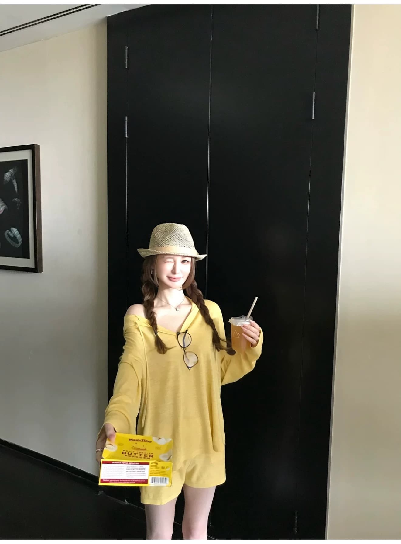 게으른 빛 산소 캐주얼 스포츠 슈트 여성 봄 여름 투피스 세트 반바지 후드티 루즈핏 가정 외출용 러닝 서비스 상세 이미지 21