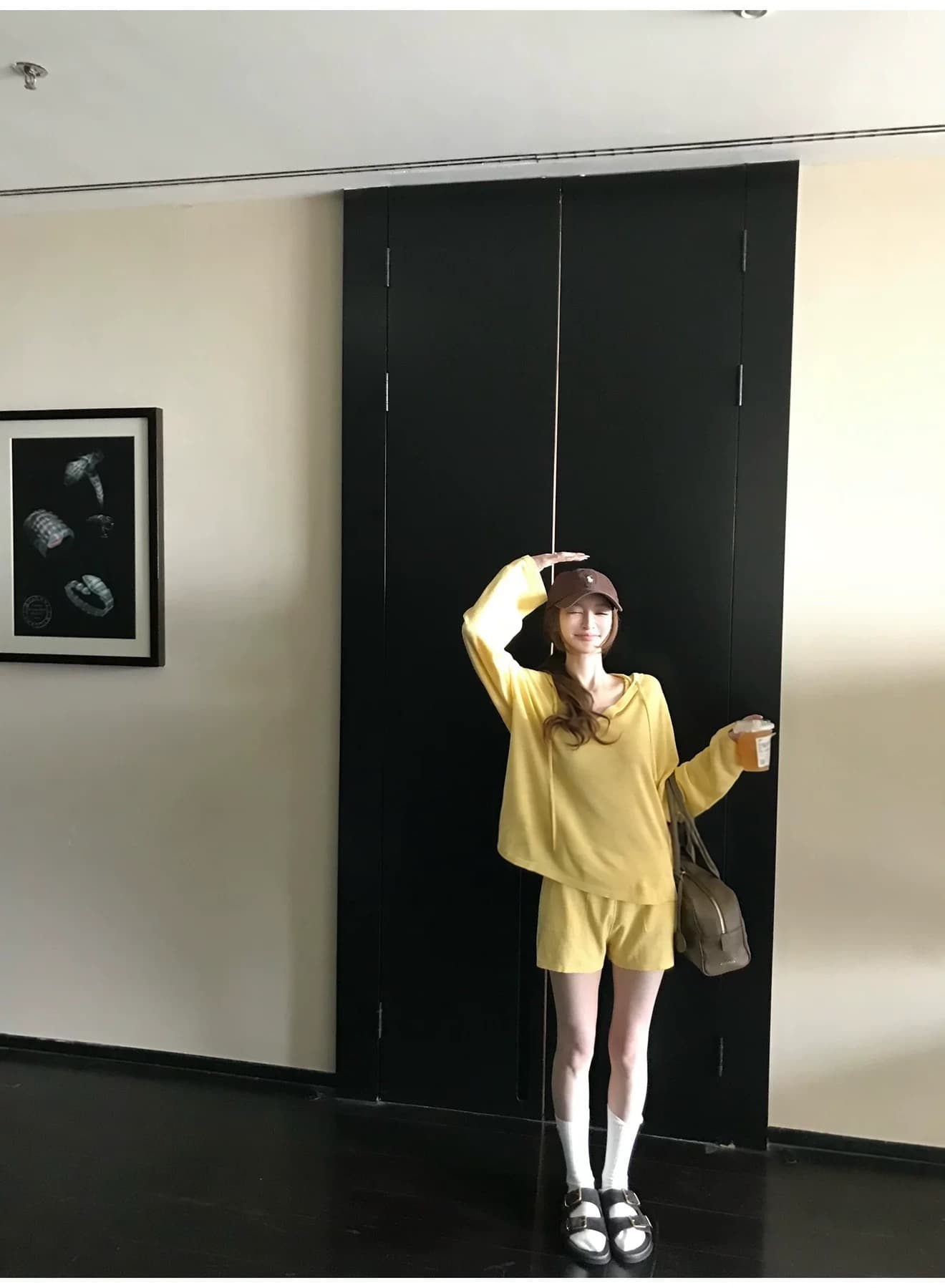 게으른 빛 산소 캐주얼 스포츠 슈트 여성 봄 여름 투피스 세트 반바지 후드티 루즈핏 가정 외출용 러닝 서비스 상세 이미지 24
