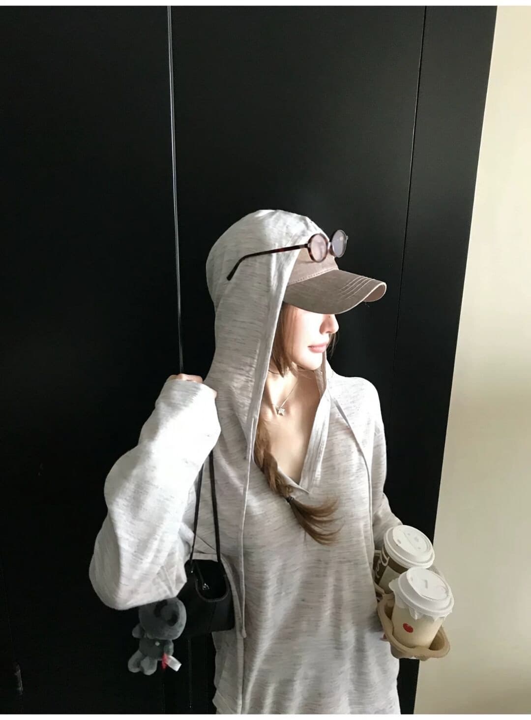 게으른 빛 산소 캐주얼 스포츠 슈트 여성 봄 여름 투피스 세트 반바지 후드티 루즈핏 가정 외출용 러닝 서비스 상세 이미지 44
