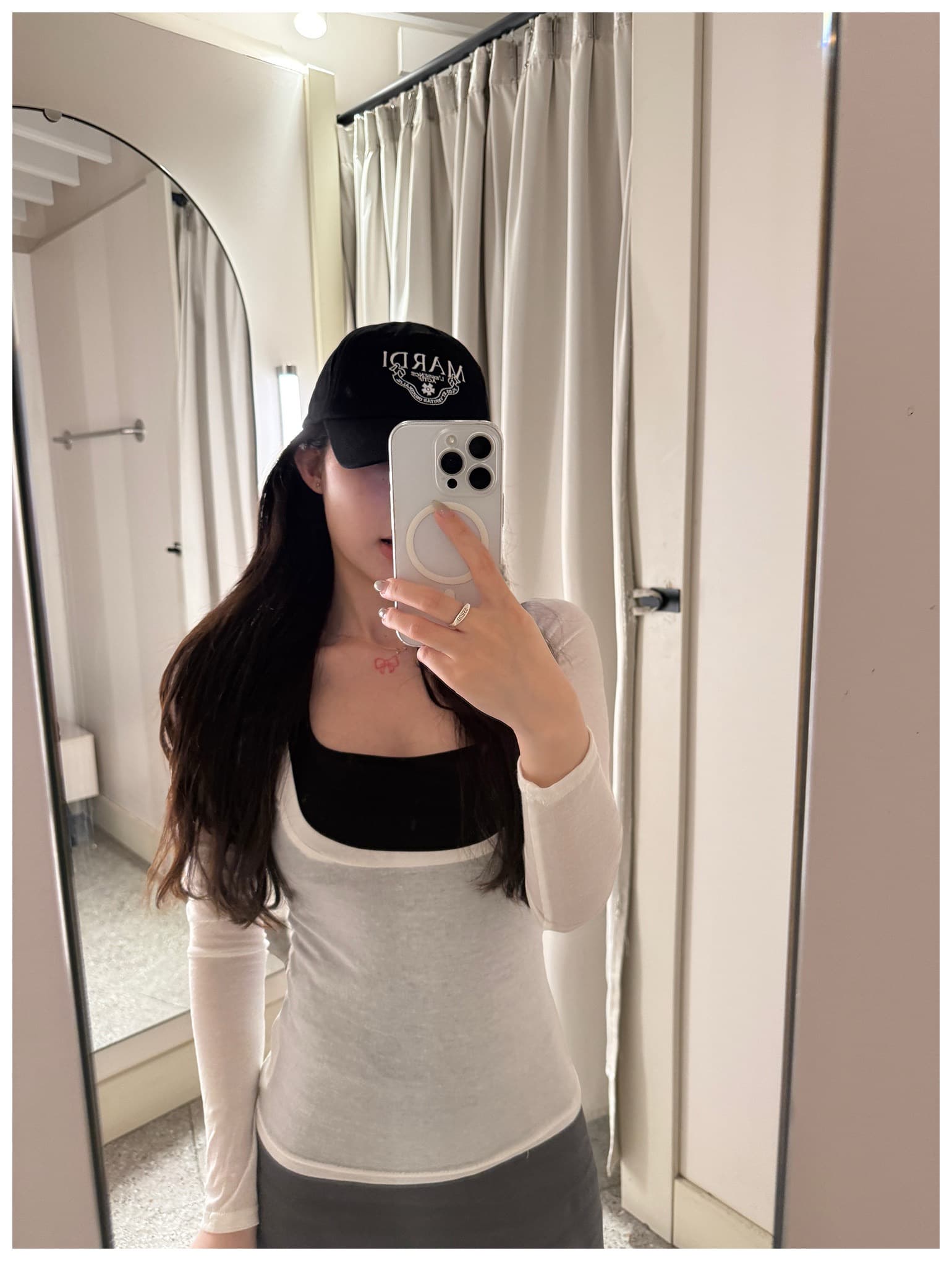 아름다운 핫걸 세트 여성 이른 가을 새로운 마이크로 ~을 통해 얇은 스타일 긴팔 티셔츠 인사이드 가져 가라. 행침 목 캐미솔 투피스 세트 상세 이미지 13