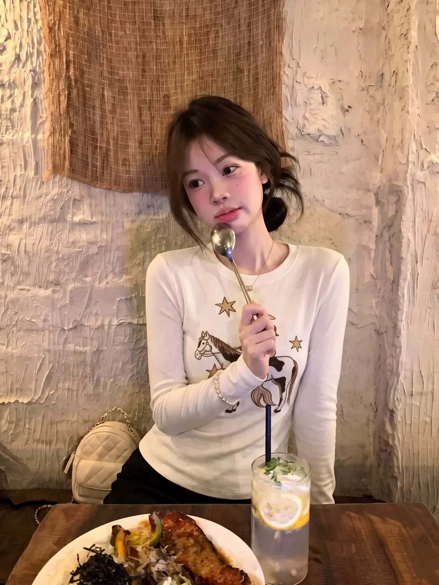40 사람들 면 260 그램 워터 마크 패턴 이른 가을 새로운 캐주얼 다용도 슬림해 보이는 인사이드 잡아라. 의류 이미지 2