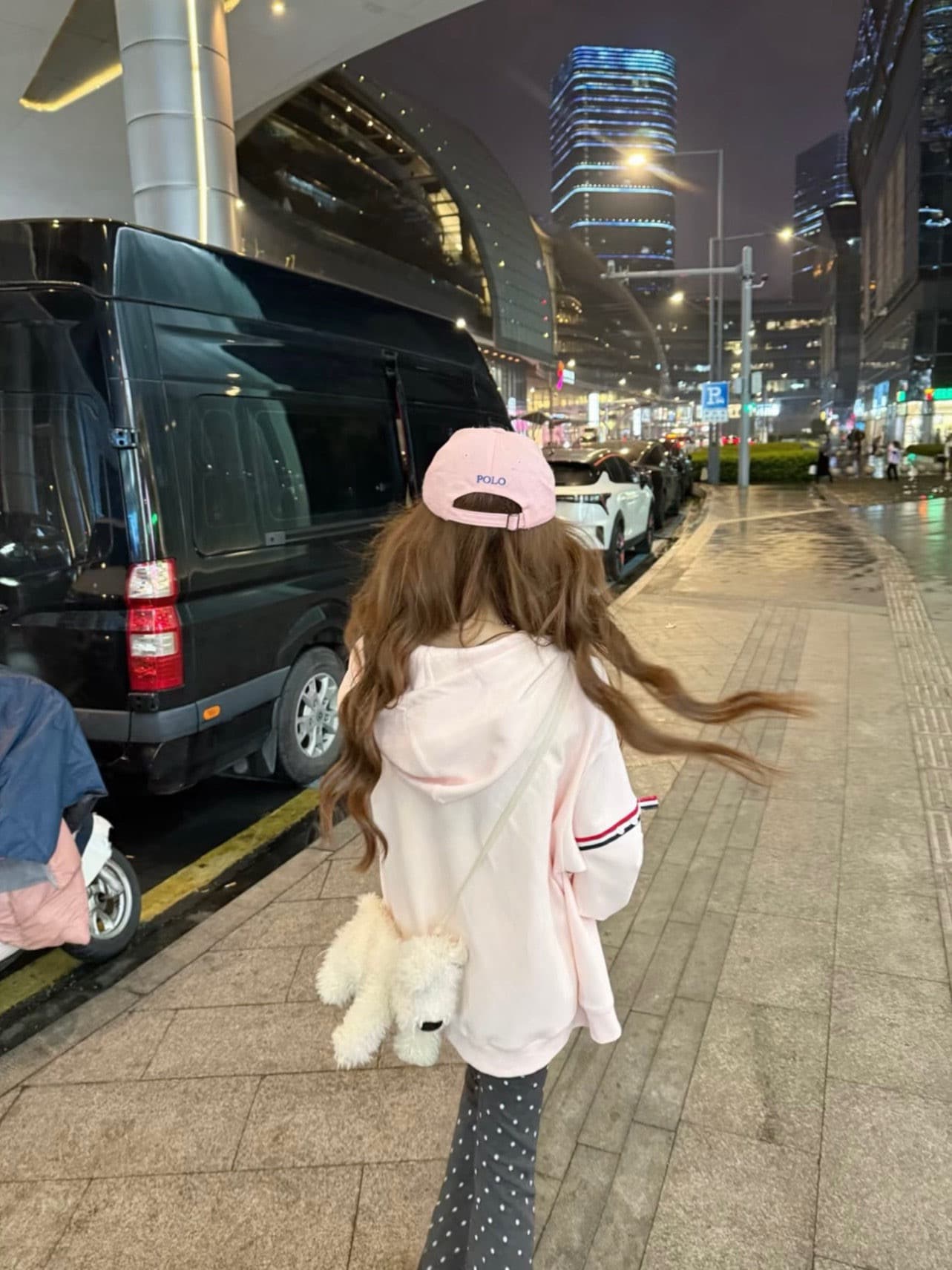 후아 면 복합 한 부서 봄 가을 지퍼 재킷 삼색 스트라이프 후드 오픈 가디건 후드티 여성 상세 이미지 4