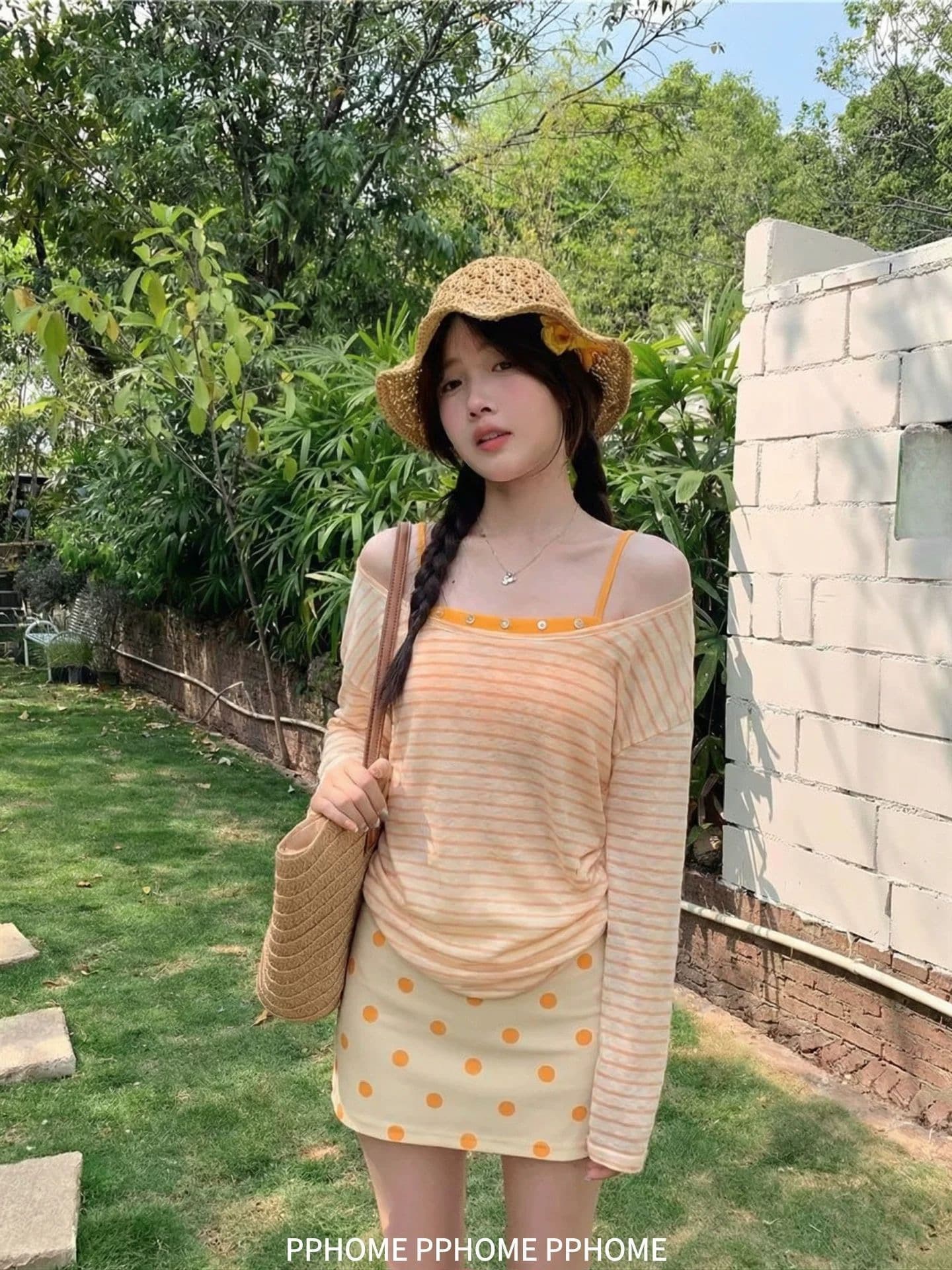 순수한 욕망 바람 긴팔 티셔츠 여성 투피스 세트 새로운 여름 루즈핏 블라우스 스트라이프 기본 셔츠 느긋한 바람 핫걸 맨위 상세 이미지 10