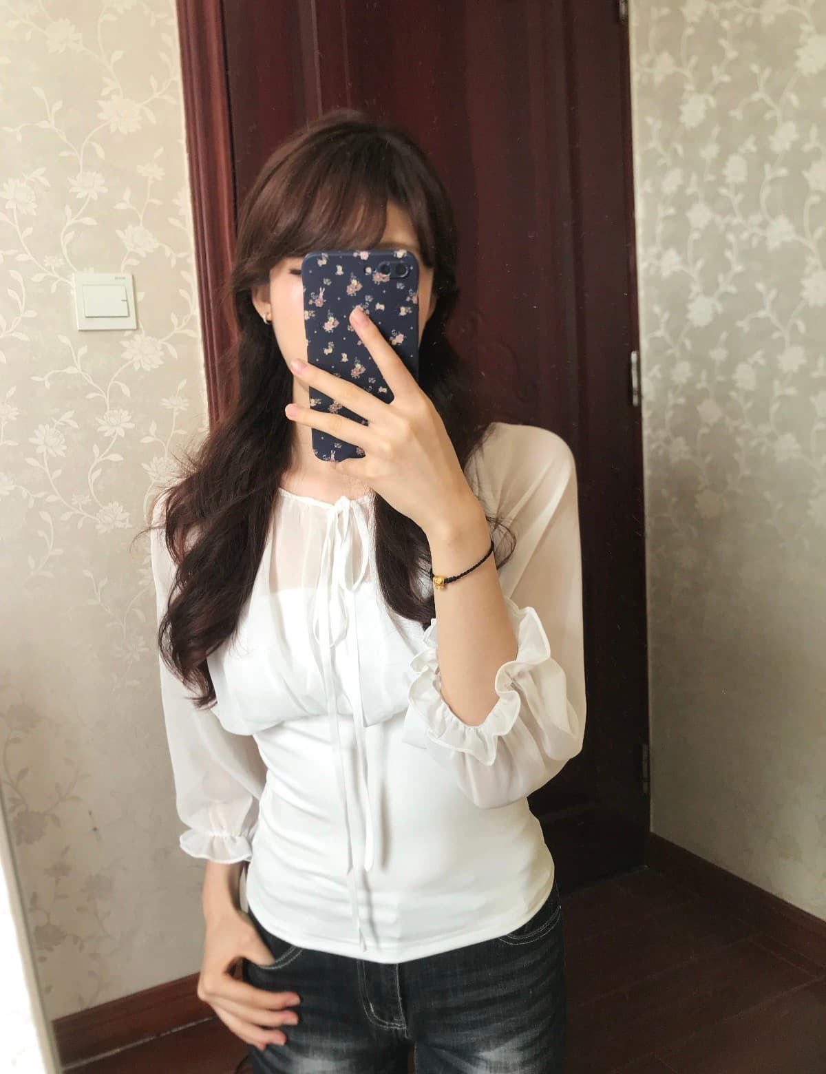 1 1 인 면 260 그램 패치워크 쉬폰 한 부서 레트로 마이크로 ~을 통해 패치워크 스트랩 작은 대중 맨위 상세 이미지 3