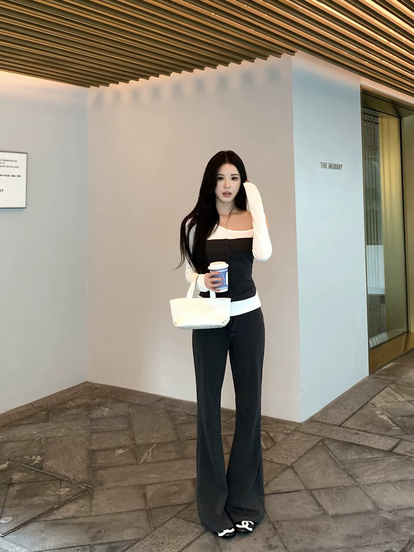 아름다운 40 사람들 면 260 그램 좋은 솜씨 바느실 11 바늘 가을 페이크 레이어드 슬림해 보이는 다용도 맨위 이미지 2