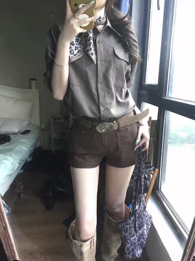 면 마 소재 고대 조기 센스 착용 가져 가라. 긴팔 셔츠 가을 느긋한 바람 루즈핏 셔츠 상세 이미지 2