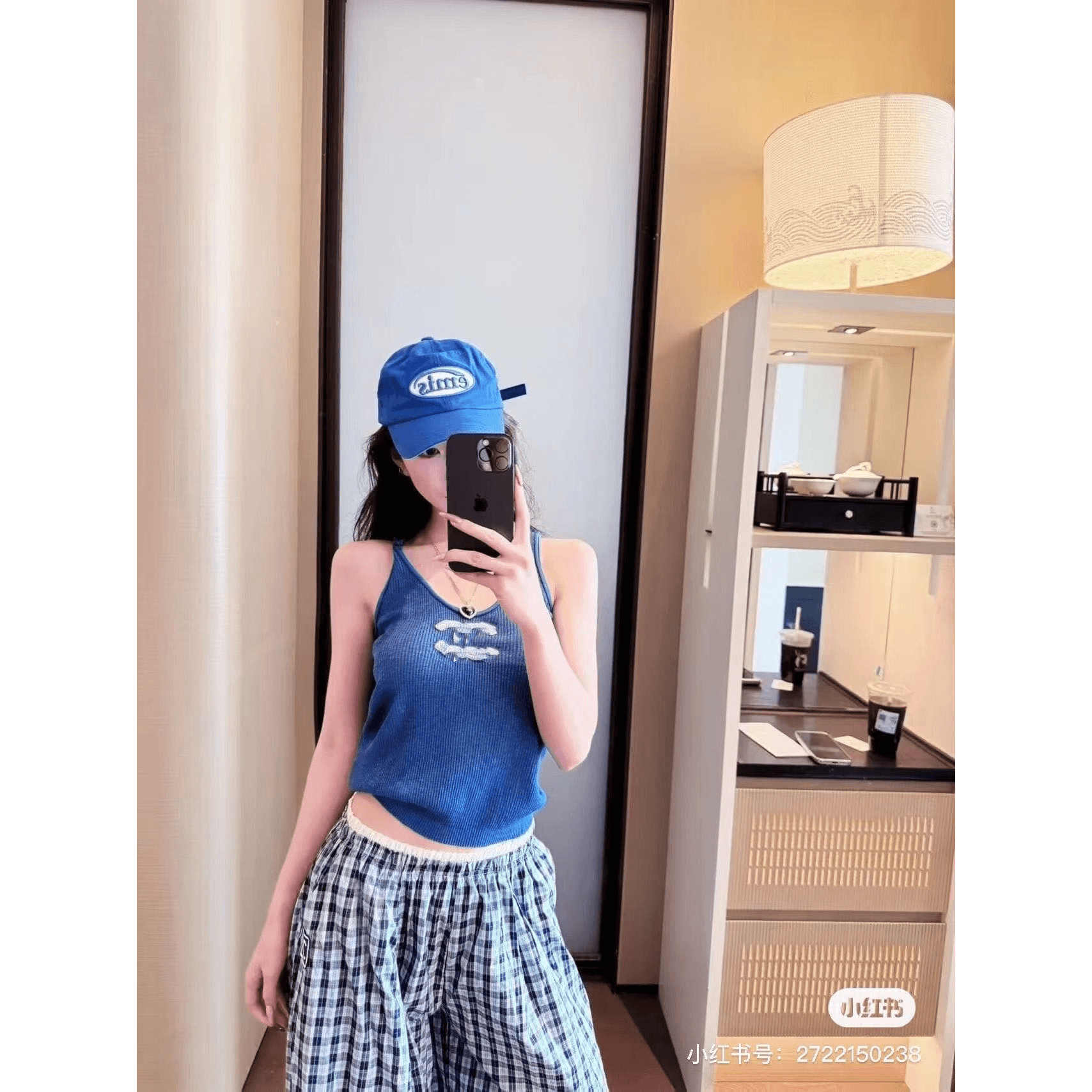 조끼 체크무늬 캐주얼 바지 원본 표준 행침 카드 이미지 5