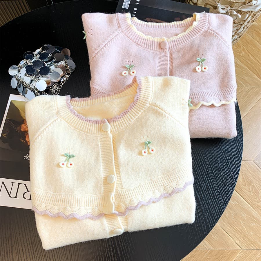 핑크색 프랑스식 나비 매듭 니트 오픈 가디건 스웨터 여성 코트 봄 가을 빅 사이즈 지방 mm 올해 인기 아름다운 맨위 이미지 6