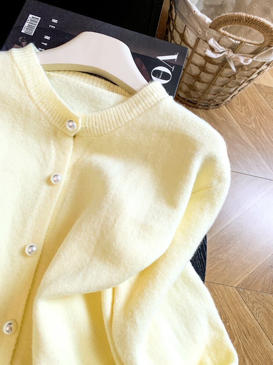 한 부서 부드러운 바람 펌프 로프 허리 수축 니트 오픈 가디건 여성 이른 가을 새로운 루즈핏 슬림해 보이는 부드러운 찹쌀 연령 감소 스웨터 코트 상세 이미지 24