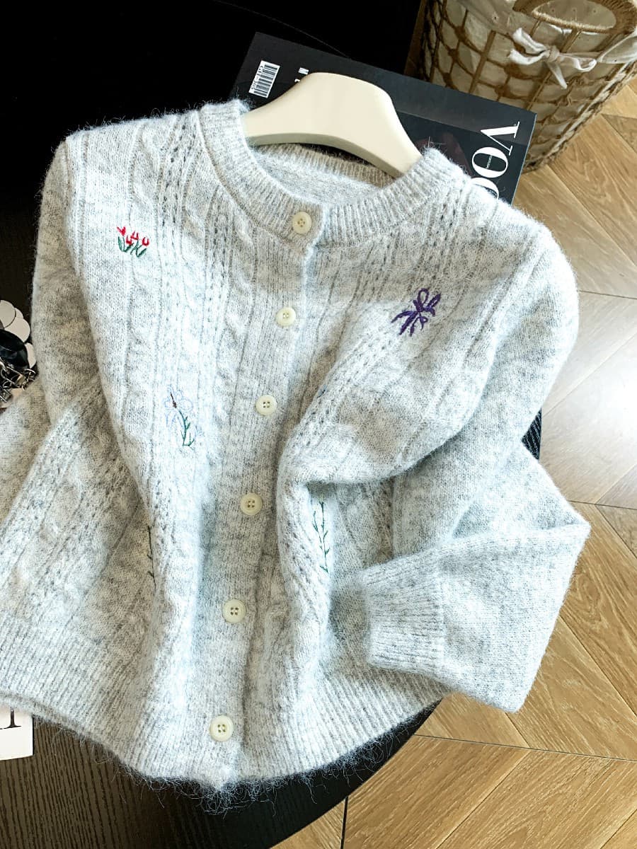 2026 가을 새로운 한국 스타일 루즈핏 슬림해 보이는 다용도 캐주얼 여성 라운드 넥 긴팔 니트 오픈 가디건 스웨터 상세 이미지 25