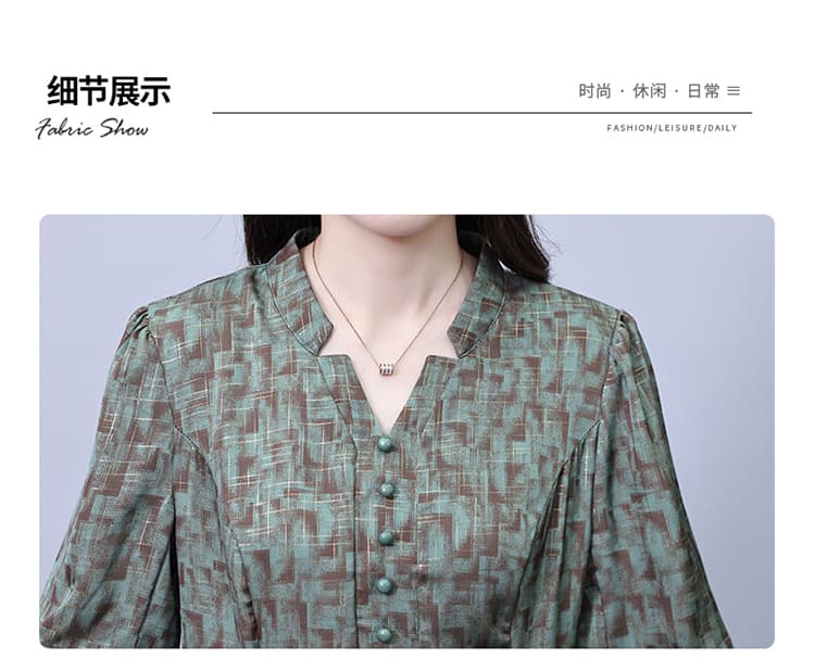실크 뽕나무 누에 실크 여성 드레스 여름 새로운 빛 럭셔리 고급 센스 국제 대 브랜드 작은 키 엄마 치마 상세 이미지 15