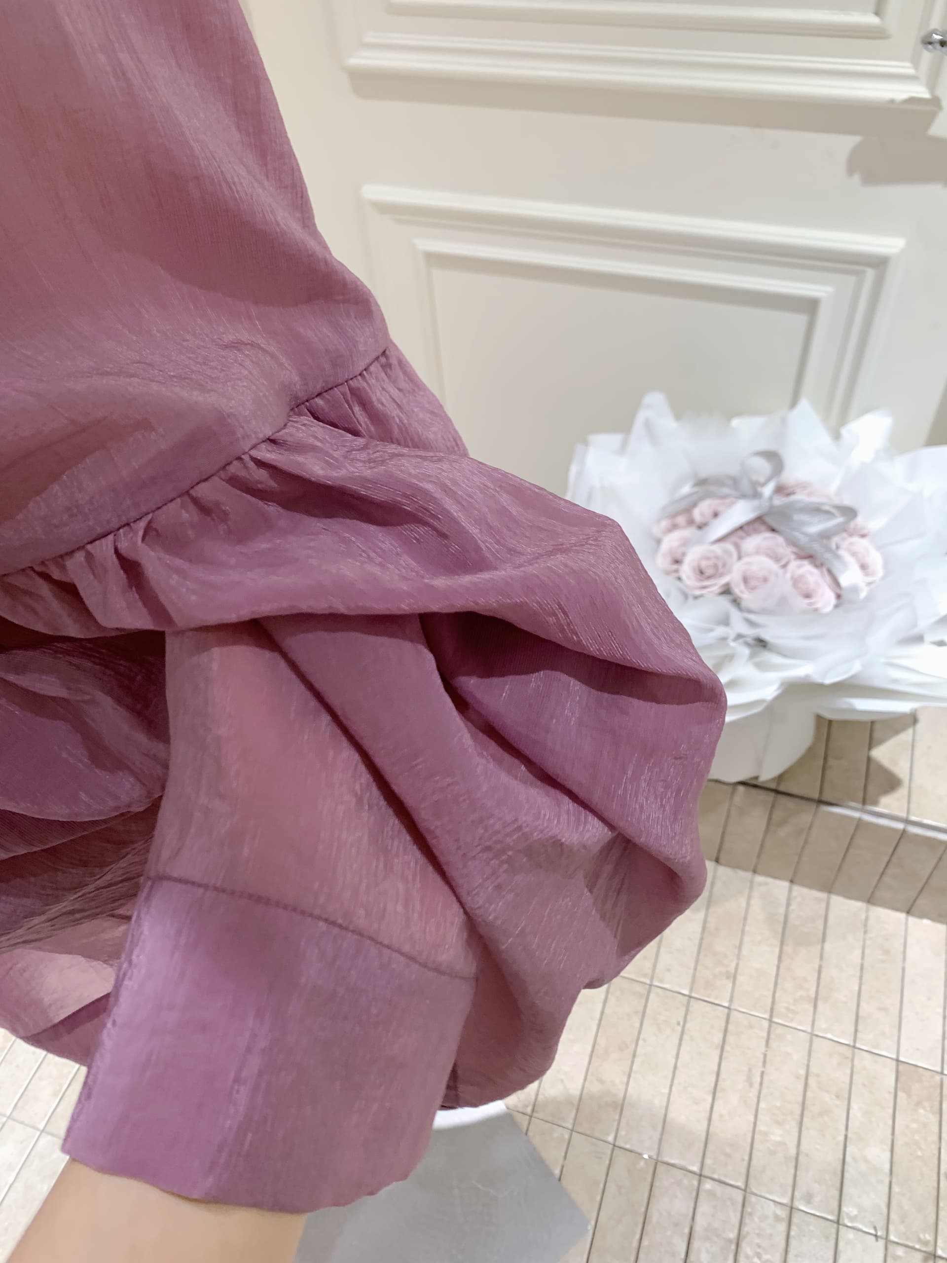 포도 나무 자매 같은 단락 한 부서 스택 착용 Tulle 광장 칼라 단추 슬립 여성 드레스 봄 여름 멜빵 길다 치마 상세 이미지 9