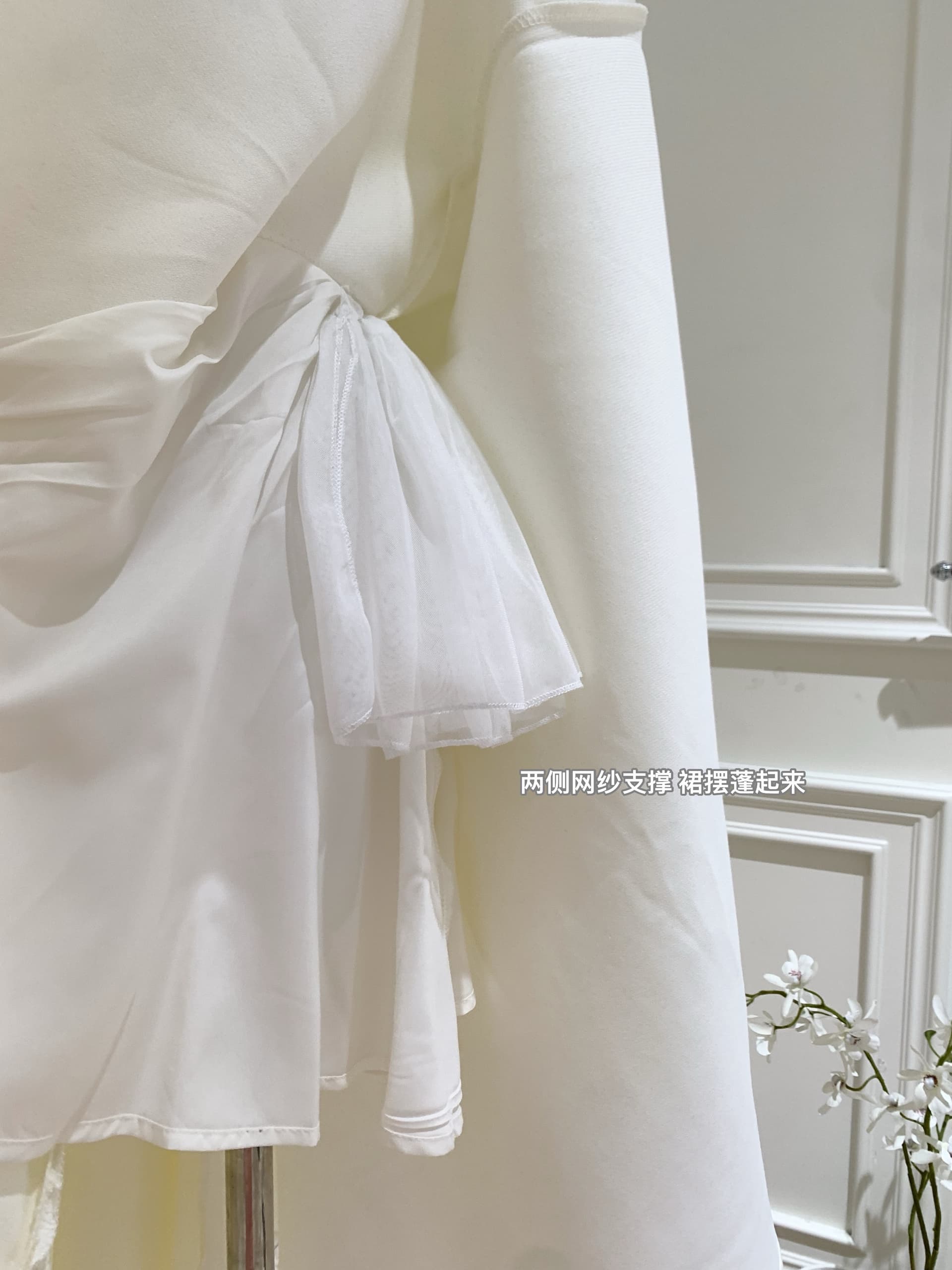 avenement 한 마디 백리스 드레스 광장 칼라 허리 수축 대 치마 조끼 스커트 슬립 드레스 치마 아이들 봄 여름 상세 이미지 11