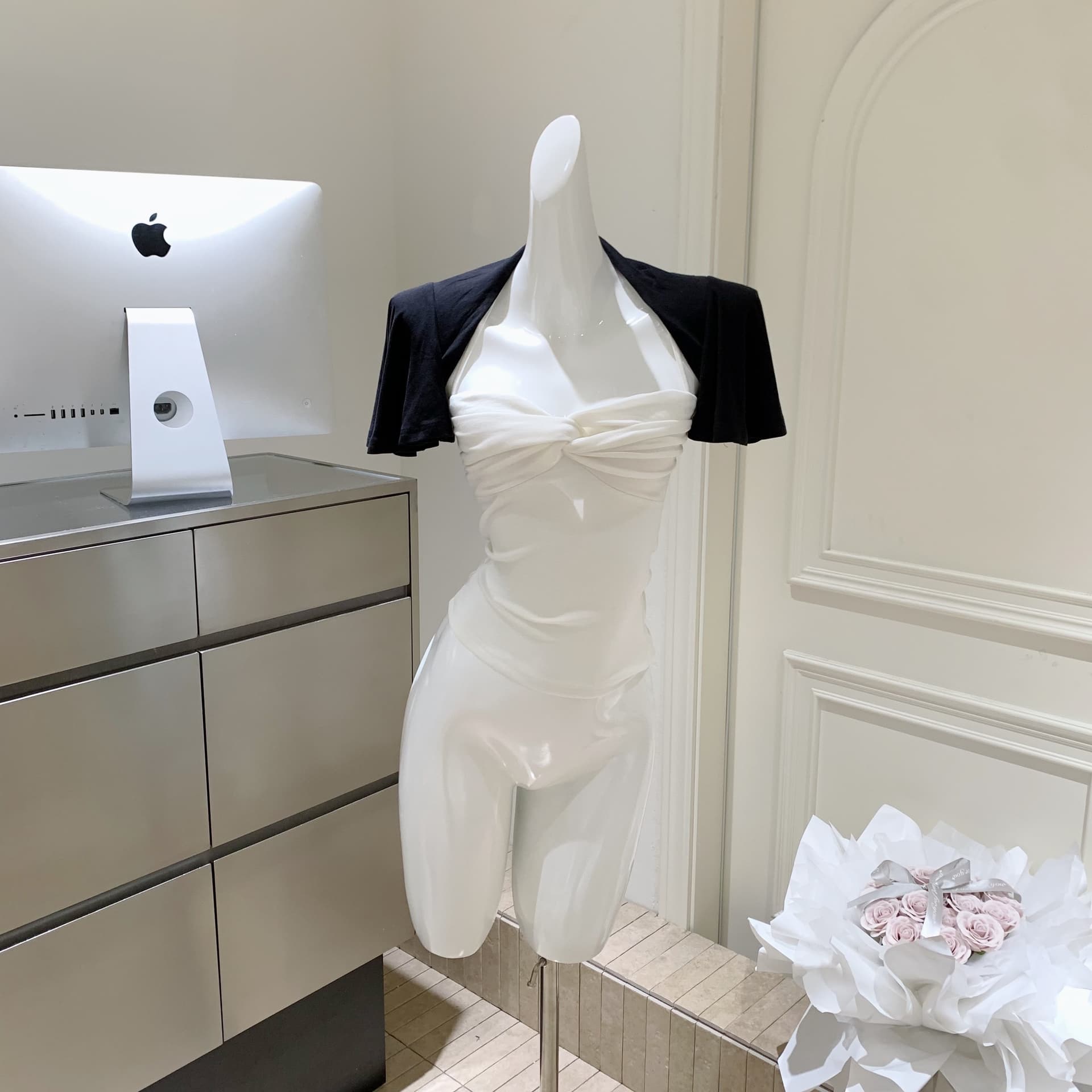 skk store 발레 연습 객실 슈퍼 부드러운 피부 센스 주간 실크 양모 순수한 욕망 트위스트 Pleat 행침 목 슬립 숄 여성 이미지 2