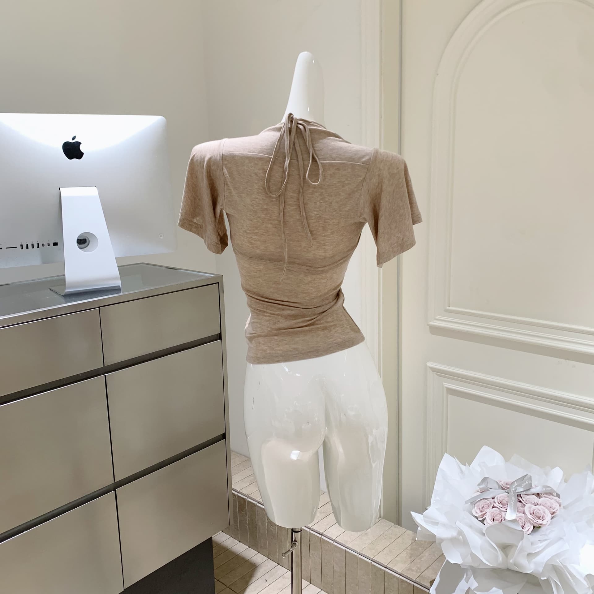 skk store 발레 연습 객실 슈퍼 부드러운 피부 센스 주간 실크 양모 순수한 욕망 트위스트 Pleat 행침 목 슬립 숄 여성 상세 이미지 20
