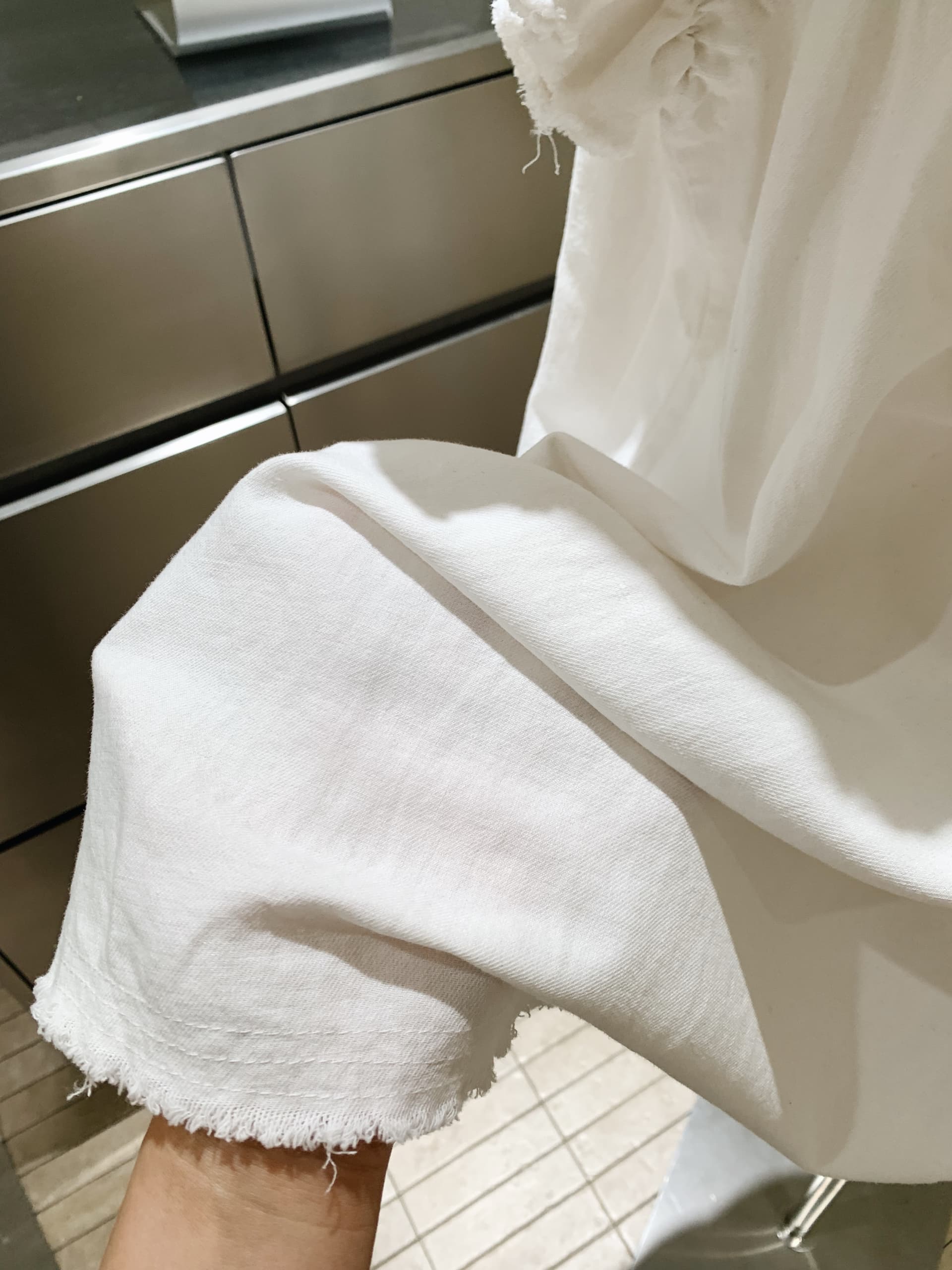 vermo 레트로 장난기 넘치는 주름 수준 베이비 칼라 루즈핏 거친 가장자리 워싱 맨위 상세 이미지 3