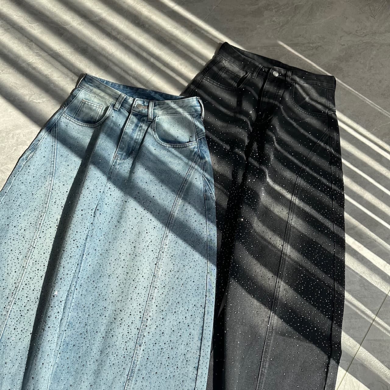 ydfstudio 작은 대중 똑똑한 스타 훈련 유럽 상품 높음 제품 무거운 작업 핫픽스 털이 있는 디자인 모통이 칼 청바지 상세 이미지 33