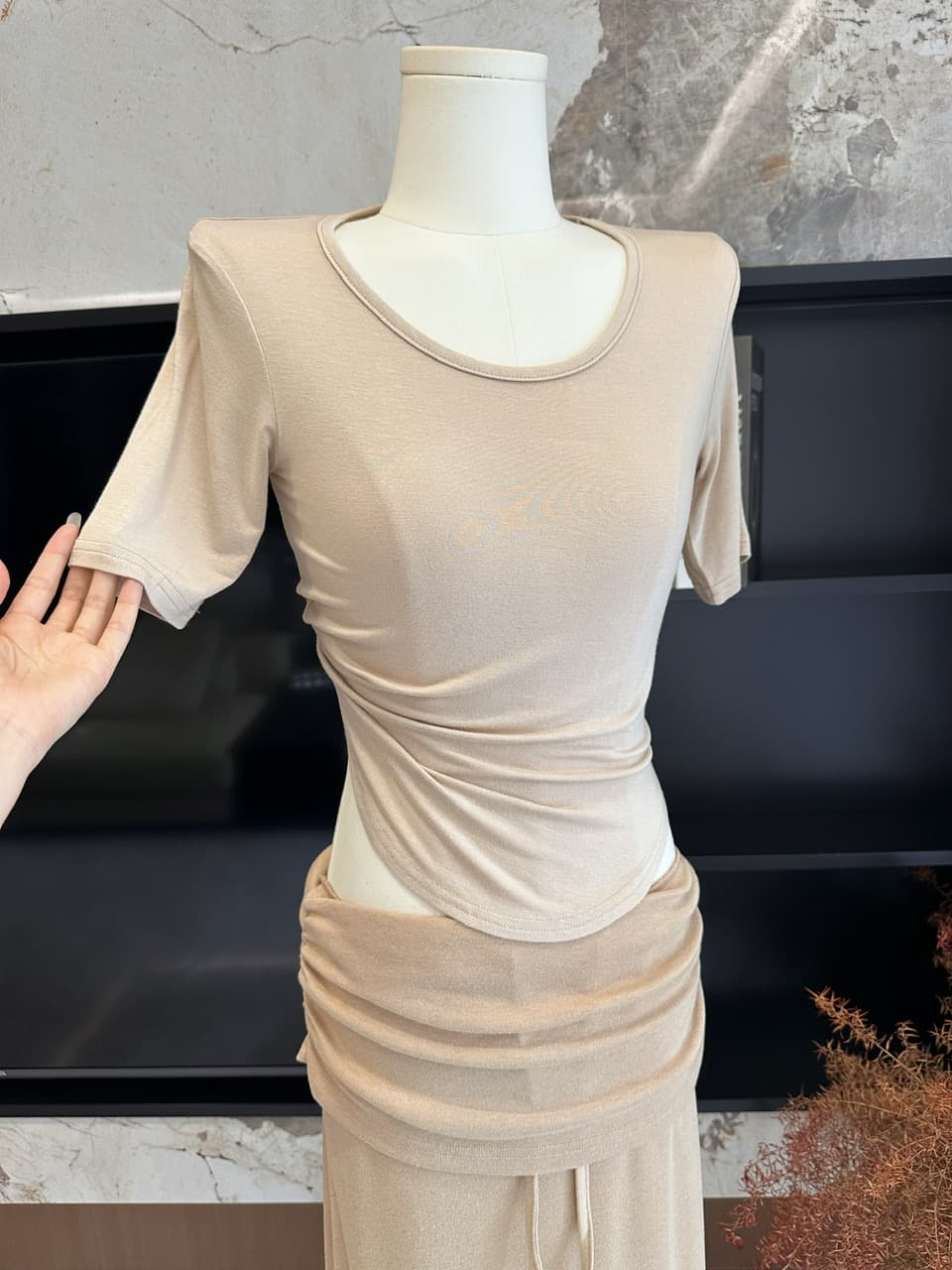 산소 센스 대 u 티셔츠 디자인 센스 뒤집다 측면 허리 머리 캐주얼 레이스업 반신 스커트 여성 펌프 로프 타이트 스커트 느긋한 롱 스커트 상세 이미지 10