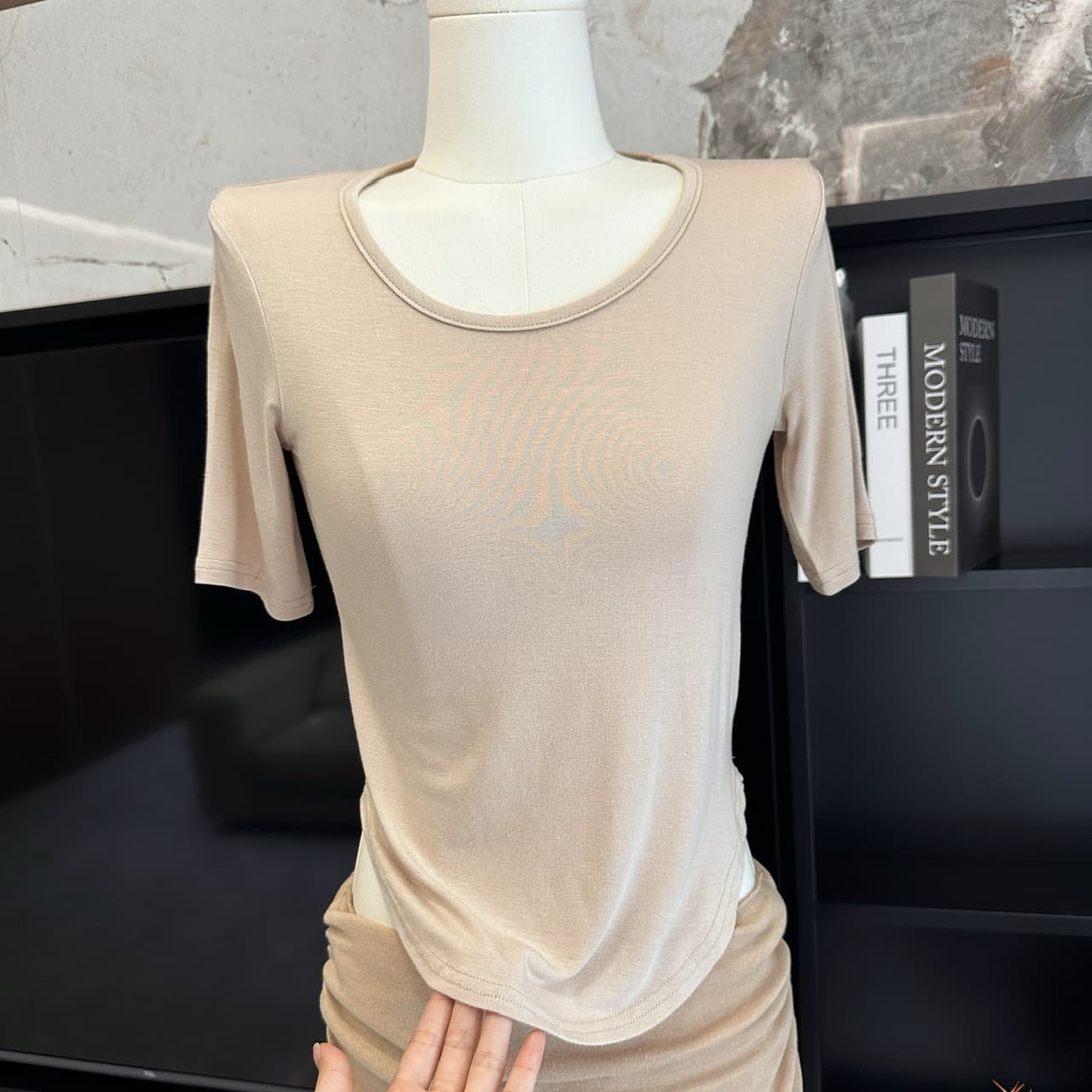산소 센스 대 u 티셔츠 디자인 센스 뒤집다 측면 허리 머리 캐주얼 레이스업 반신 스커트 여성 펌프 로프 타이트 스커트 느긋한 롱 스커트 상세 이미지 16
